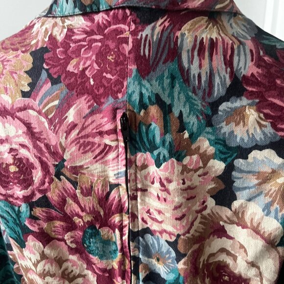 Vintage LAURA ASHLEY Long Floral Cotton/Wool Prairie Dress Size 14 Made in GB - Picture 4 of 10